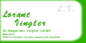 lorant vingler business card