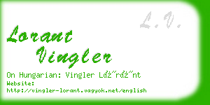 lorant vingler business card